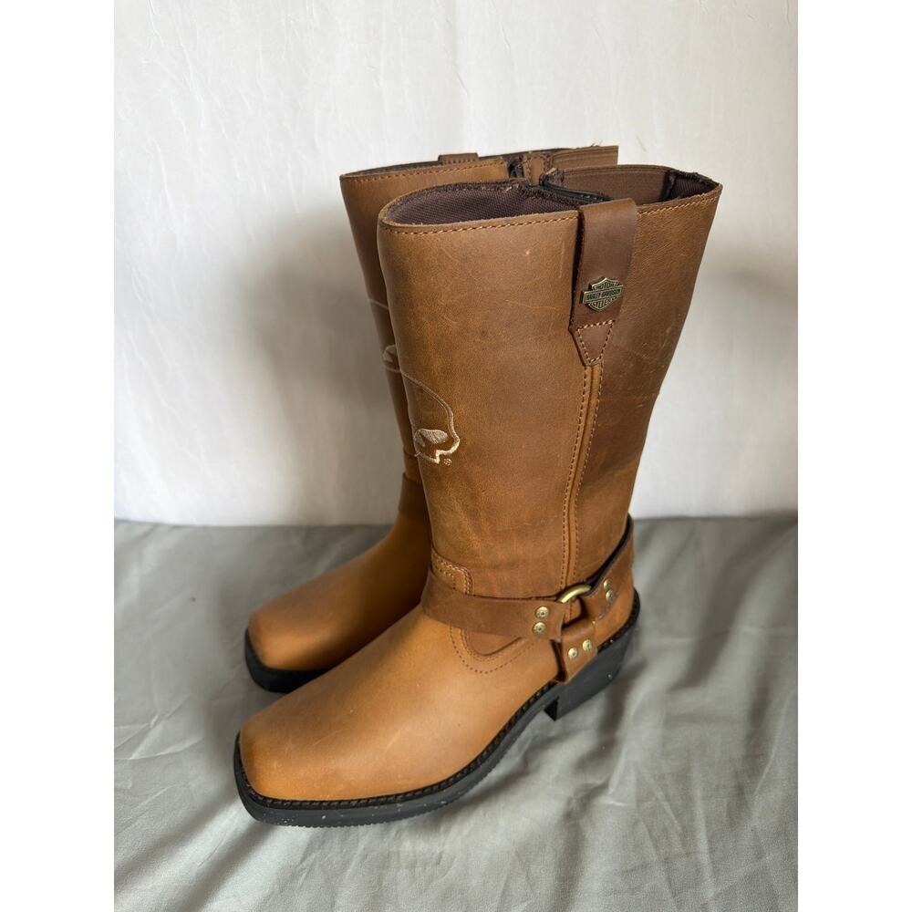 Harley-Davidson Women's Korsen Tall Ride Waterproof Moto boots 9 NWT - Picture 3 of 7